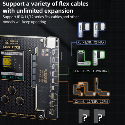 MEGA-IDEA Clone DZ03 Battery Activation & Face ID Dot Matrix Programmer for iPhone 8-14 Pro Max, Plug: US, SPT0648A, SPT0648B