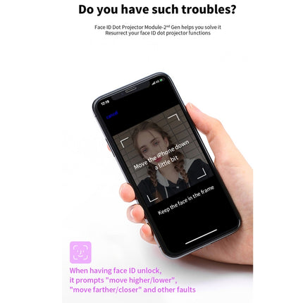 JC F2 Dot Matrix Module Testing 2nd Gen For iPhone X~12 Series