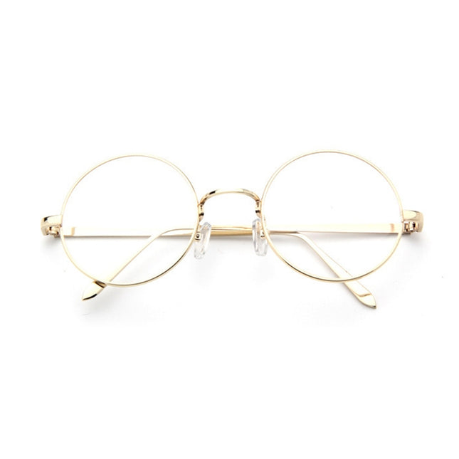 Round-Framed Glasses Small Fresh, Round-Framed Glasses, Golden, Silver, Bronze, Gun gray