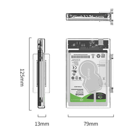 Transparent Series 2.5 inch 10Gbps Hard Drive Enclosure with Stand, 2159C3