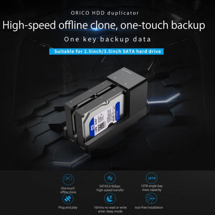 ORICO 6528US3-C 2.5 / 3.5 inch Hard Drive Enclosure with Duplicator