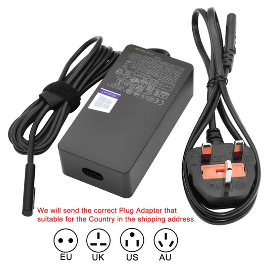 102W Power Adapter Charger 1798 15V 6.33A  for Microsoft Surface Book 2, 102W 6.33A