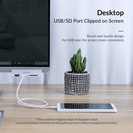 ORICO MH2AC-U3 Clip-type 2 Ports USB3.0 HUB with SD Card Reader