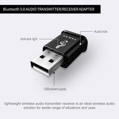 MSD168 2 in 1 Bluetooth Sender Empfänger Mini 3,5mm AUX Stereo Drahtlose Bluetooth 5,0 Adapter Für Auto TV PC MP3