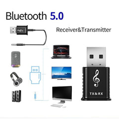 MSD168 2 in 1 Bluetooth Sender Empfänger Mini 3,5mm AUX Stereo Drahtlose Bluetooth 5,0 Adapter Für Auto TV PC MP3