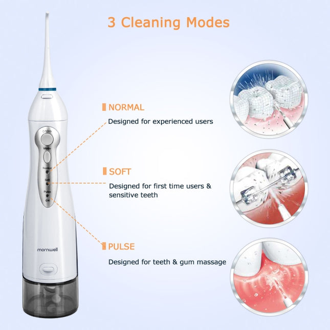 Mornwell D52 USB-Rechargeable water flosser  IPX7 Waterproof Oral Irrigator