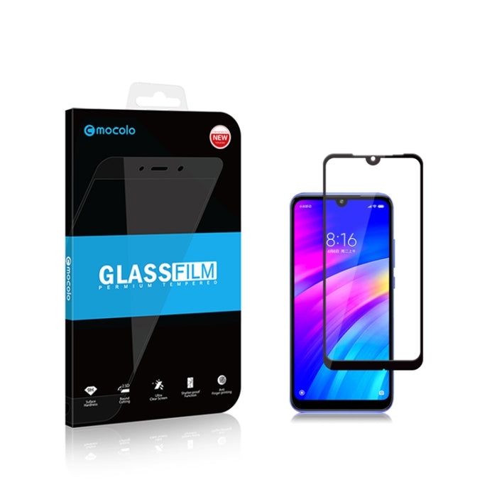2Pcs mocolo 0.33mm 9H 2.5D Silk Print Tempered Glass Film, Redmi 7, Xiaomi Mi9 se, Xiaomi Pocophone F1, Xiaomi Mi 9, Redmi Note 6 Pro, Redmi 6 Pro, Redmi Note6, Redmi 6, Xiaomi Mi 8, Redmi Note7