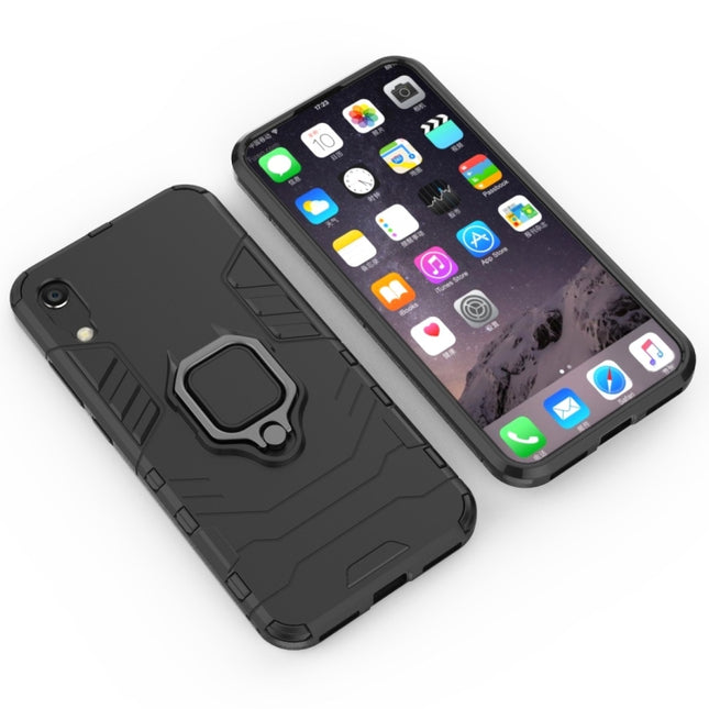 PC + TPU Shockproof Protective Case with Magnetic Ring Holder for Huawei Honor 8A / Y6 Pro 2019, Black, Navy Blue, Red