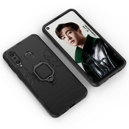 PC + TPU Shockproof Protective Case with Magnetic Ring Holder for Galaxy A8s, Black, Navy Blue, Red
