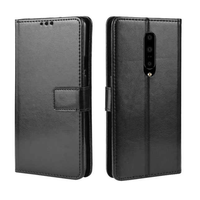 Retro Crazy Horse Texture Horizontal Flip Leather Case for OnePlus 7 Pro, with Holder & Card Slots & Photo Frame, For OnePlus 7 Pro