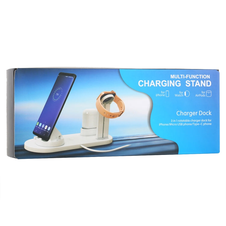 HQ-UD15 Rotatable Wireless Charging Base with Stand for Phones / iWatches / AirPods (Silver), Silver (with wireless charging), without Wireless Charging White, without Wireless Charging Black, White (with wireless charging)�����������������������������...