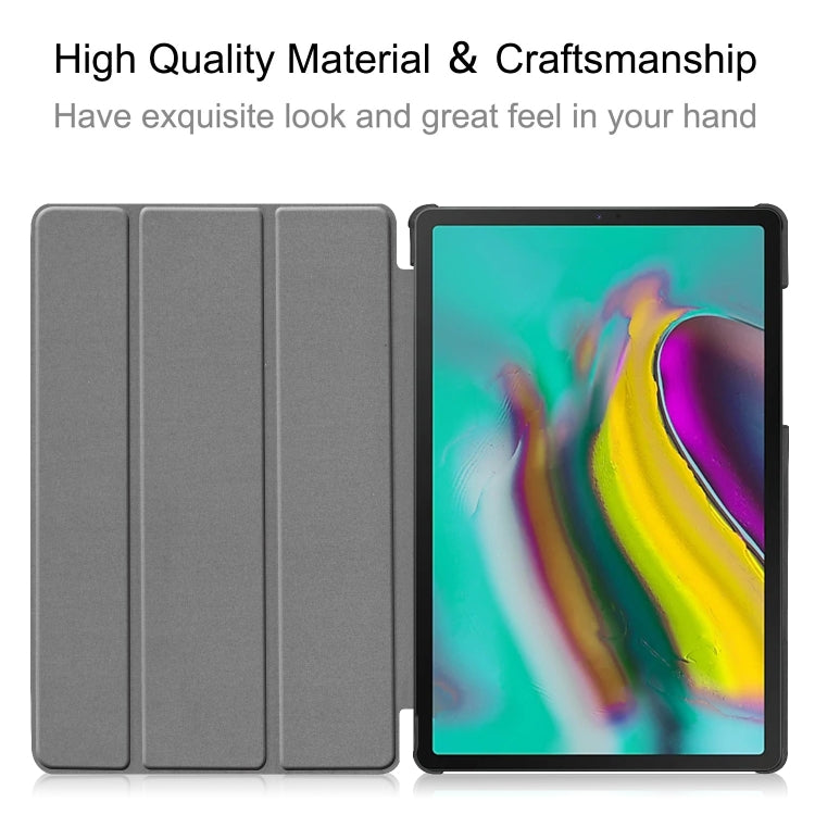 ENKAY High Quality PU Leather + Plastic Bottom Smart Case with Three-folding Holder for Samsung Galaxy Tab S5e 10.5 T720 / T725, For Galaxy Tab S5e