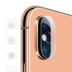 2pcs mocolo 0.15mm 9H 2.5D Round Edge Rear Camera Lens Tempered Glass Film, for iphone xs / x, for iphone xr, for iphone xs max, for iphone 8plus / 7plus, for iphone 8 / 7