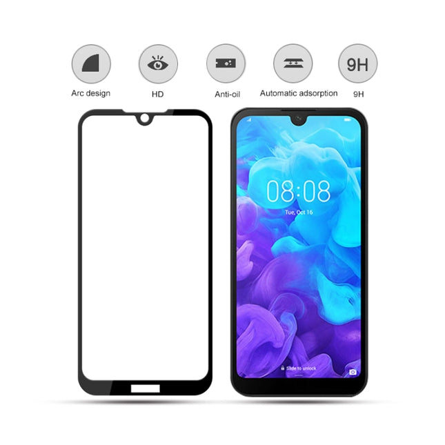 mocolo 0.33mm 9H 2.5D Full Glue Tempered Glass Film for Y5 2019 / Honor 8S (Black), Y5 2019
