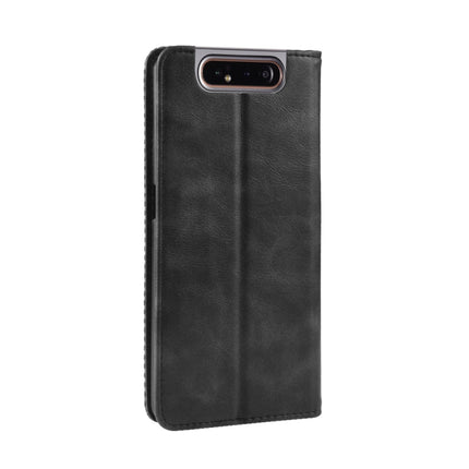 Magnetic Buckle Retro Crazy Horse Texture Horizontal Flip Leather Case for Samsung Galaxy A80(A90)   , with Holder & Card Slots & Photo Frame, For Galaxy A80