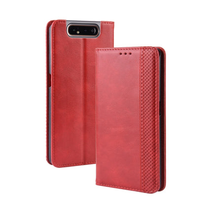 Magnetic Buckle Retro Crazy Horse Texture Horizontal Flip Leather Case for Samsung Galaxy A80(A90)   , with Holder & Card Slots & Photo Frame, For Galaxy A80