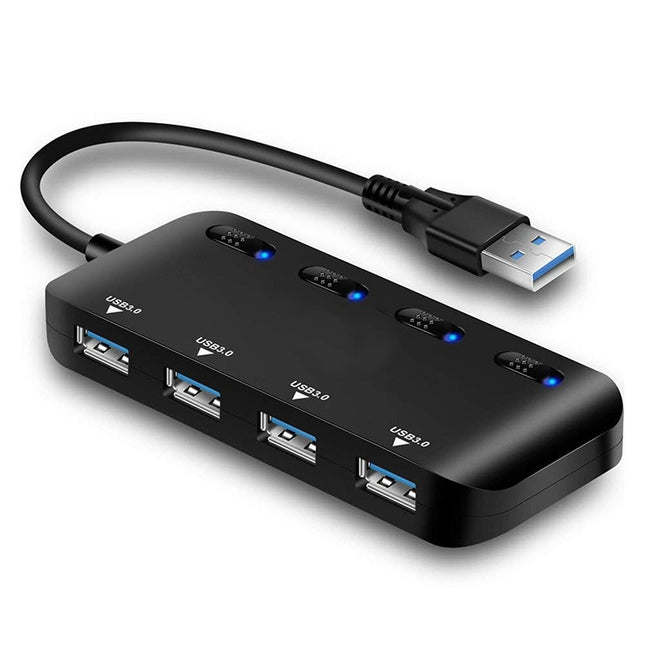 Ultra Speed USB3.0 4 Port Hub with Switch, USB 3.0