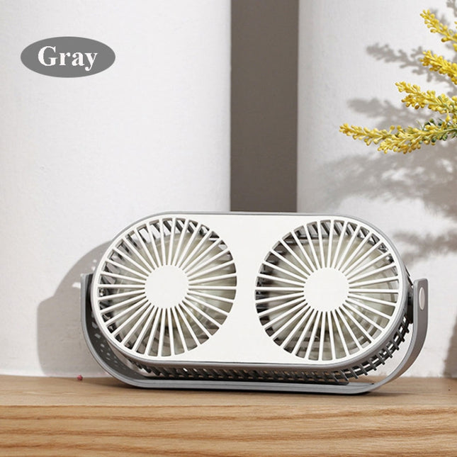 Small Bean Desktop Desktop Double Leaf Usb Mini Fan
