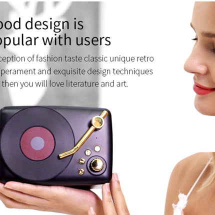 Retro Style Bluetooth Speaker, Built-in High-sensitivity FM Receiving Antenna, Long-term Voyage, T12 (Brown)