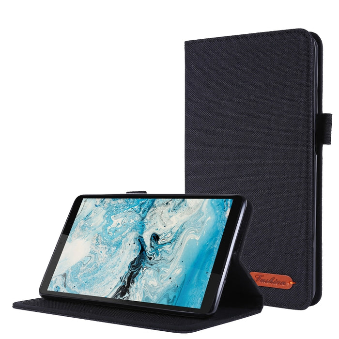 Horizontal Flip TPU + Fabric PU Leather Protective Case with Name Card Clip, For Lenovo Tab M7