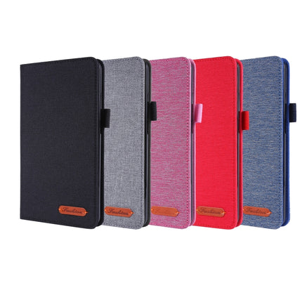 Horizontal Flip TPU + Fabric PU Leather Protective Case with Name Card Clip, For Lenovo Tab M7