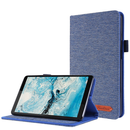 Horizontal Flip TPU + Fabric PU Leather Protective Case with Name Card Clip, For Lenovo Tab M7