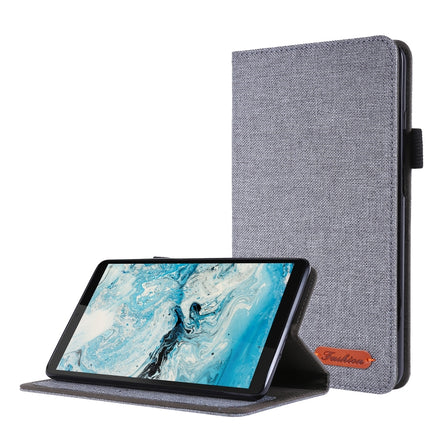 Horizontal Flip TPU + Fabric PU Leather Protective Case with Name Card Clip, For Lenovo Tab M7