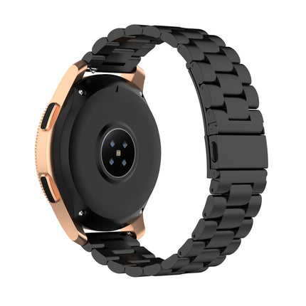 For Xiaomi MI/Huawei Glory S1 Three Beads Stainless Steel Watch Wrist Strap 18mm, Black, Gold, Rose Gold, Colourful, Silver