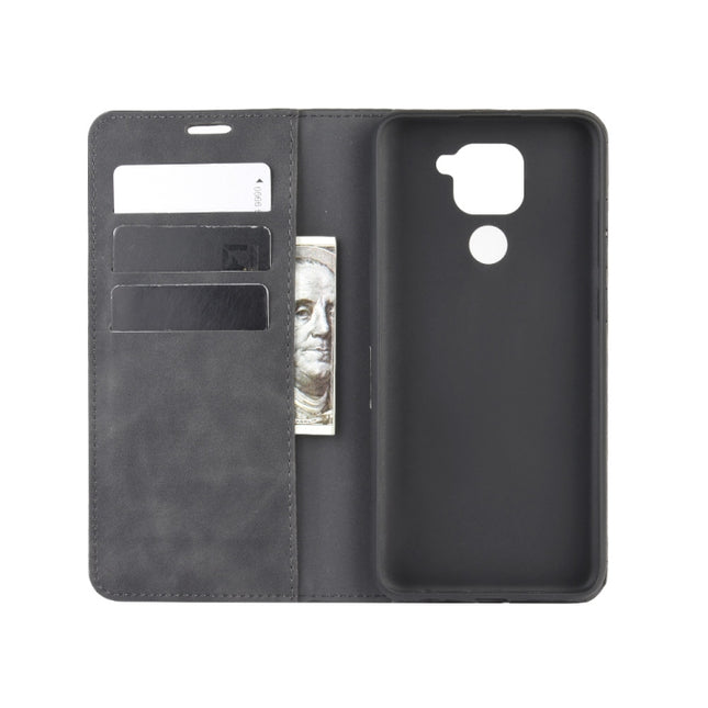 For Xiaomi Redmi Note 9/10X 4G Retro-skin Business Magnetic Suction Leather Case with Holder & Card Slots & Wallet, For Redmi Note 9 4G