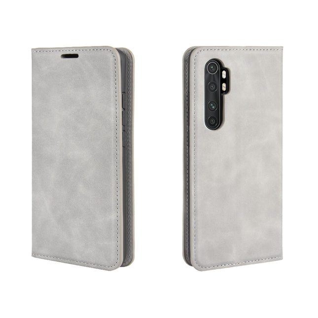 For Xiaomi Mi Note 10 Lite Retro-skin Business Magnetic Suction Leather Case with Holder & Card Slots & Wallet, For Xiaomi Mi Note 10 Lite