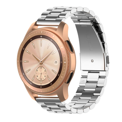 For Huami GTS/Galaxy Watch 42/40/44 Universal Three Beads Stainless Steel Watch Wrist Strap 20mm, Black, Gold, Rose Gold, Colourful, Silver