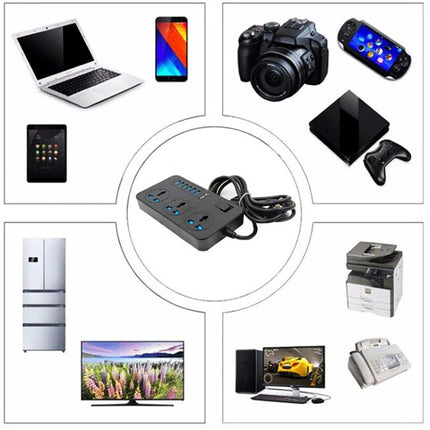 Enchufe universal internacional de 3 orificios multifunción de alta potencia T09 de 3000 W + 6 puertos USB de carga inteligente, ENCHUFE UE, ENCHUFE EE. UU., ENCHUFE RU