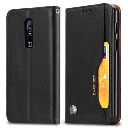 Knead Skin Texture Horizontal Flip Leather Case for OnePlus 6, with Photo Frame & Holder & Card Slots & Wallet, For OnePlus 6