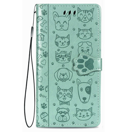 Lovely Cat and Dog Embossing Pattern Horizontal Flip Leather Case , with Holder & Card Slots & Wallet & Cartoon Clasp & Lanyard, For Huawei P Smart 2020, For Huawei Y5P 2020 & Honor 9S, For Xiaomi Mi 10 Lite 5G, For Xiaomi Redmi 10X & Note 9           ...