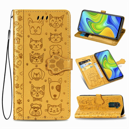 Lovely Cat and Dog Embossing Pattern Horizontal Flip Leather Case , with Holder & Card Slots & Wallet & Cartoon Clasp & Lanyard, For Huawei P Smart 2020, For Huawei Y5P 2020 & Honor 9S, For Xiaomi Mi 10 Lite 5G, For Xiaomi Redmi 10X & Note 9           ...