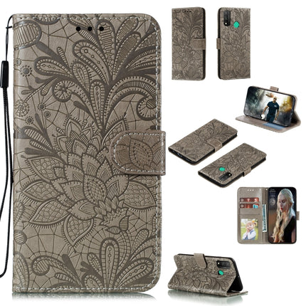 Lace Flower Embossing Pattern Horizontal Flip Leather Case , with Holder & Card Slots & Wallet & Photo Frame & Lanyard, For Huawei P Smart 2020, For Huawei Y5P / Honor 9S, For Huawei Y6P, For Huawei Y7P / P40 Lite