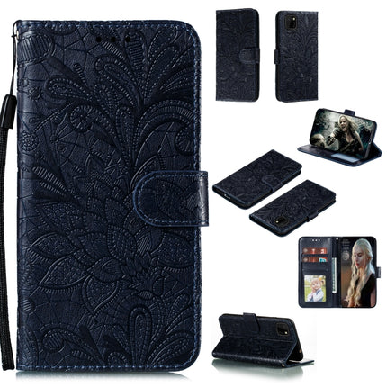 Lace Flower Embossing Pattern Horizontal Flip Leather Case , with Holder & Card Slots & Wallet & Photo Frame & Lanyard, For Huawei P Smart 2020, For Huawei Y5P / Honor 9S, For Huawei Y6P, For Huawei Y7P / P40 Lite