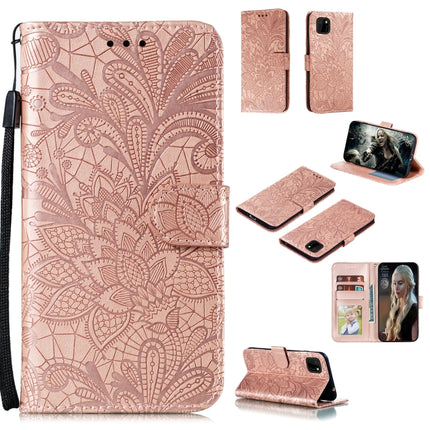 Lace Flower Embossing Pattern Horizontal Flip Leather Case , with Holder & Card Slots & Wallet & Photo Frame & Lanyard, For Huawei P Smart 2020, For Huawei Y5P / Honor 9S, For Huawei Y6P, For Huawei Y7P / P40 Lite
