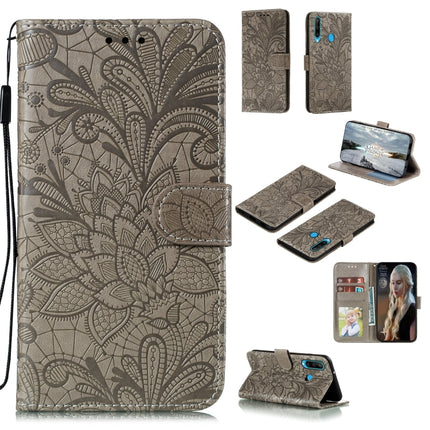 Lace Flower Embossing Pattern Horizontal Flip Leather Case , with Holder & Card Slots & Wallet & Photo Frame & Lanyard, For Huawei P Smart 2020, For Huawei Y5P / Honor 9S, For Huawei Y6P, For Huawei Y7P / P40 Lite