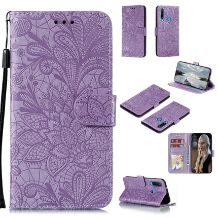Lace Flower Embossing Pattern Horizontal Flip Leather Case , with Holder & Card Slots & Wallet & Photo Frame & Lanyard, For Huawei P Smart 2020, For Huawei Y5P / Honor 9S, For Huawei Y6P, For Huawei Y7P / P40 Lite