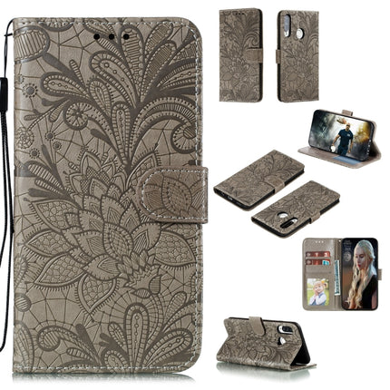 Lace Flower Embossing Pattern Horizontal Flip Leather Case , with Holder & Card Slots & Wallet & Photo Frame & Lanyard, For Huawei P Smart 2020, For Huawei Y5P / Honor 9S, For Huawei Y6P, For Huawei Y7P / P40 Lite