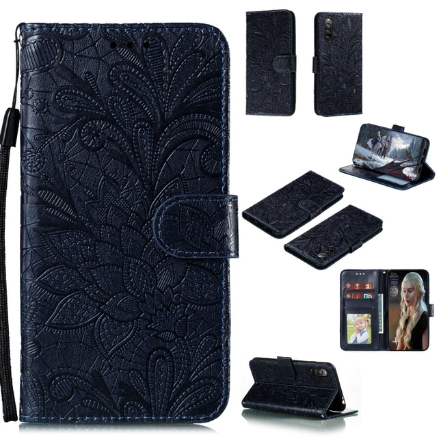 Lace Flower Embossing Pattern Horizontal Flip Leather Case , with Holder & Card Slots & Wallet & Photo Frame & Lanyard, For Huawei Honor X10, For Samsung Galaxy A21s, For Samsung Galaxy A31, For Sony Xperia L4