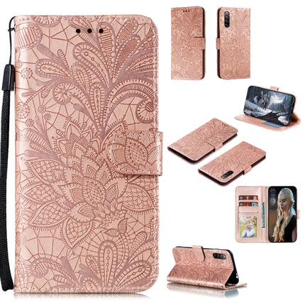 Lace Flower Embossing Pattern Horizontal Flip Leather Case , with Holder & Card Slots & Wallet & Photo Frame & Lanyard, For Huawei Honor X10, For Samsung Galaxy A21s, For Samsung Galaxy A31, For Sony Xperia L4
