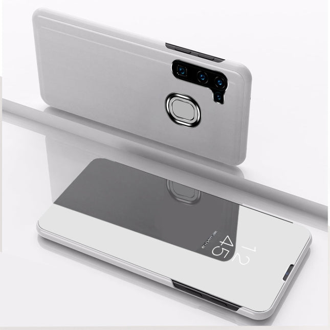 Plated Mirror Horizontal Flip Leather Case with Holder, For Samsung Galaxy M11, For Samsung Galaxy A21S