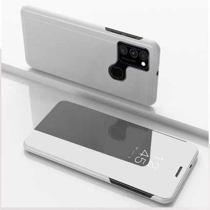 Plated Mirror Horizontal Flip Leather Case with Holder, For Samsung Galaxy M11, For Samsung Galaxy A21S