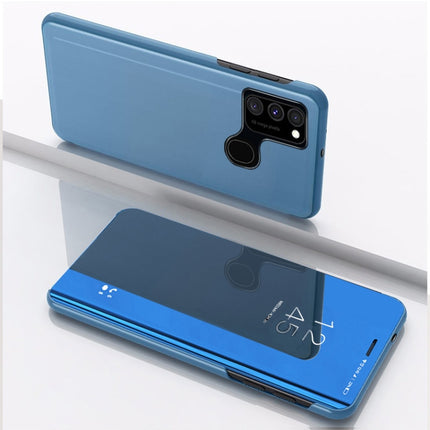 Plated Mirror Horizontal Flip Leather Case with Holder, For Samsung Galaxy M11, For Samsung Galaxy A21S