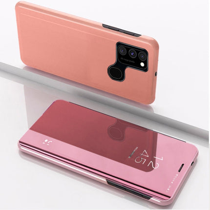 Plated Mirror Horizontal Flip Leather Case with Holder, For Samsung Galaxy M11, For Samsung Galaxy A21S
