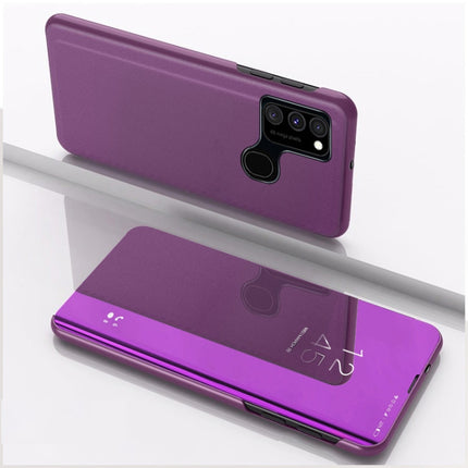 Plated Mirror Horizontal Flip Leather Case with Holder, For Samsung Galaxy M11, For Samsung Galaxy A21S