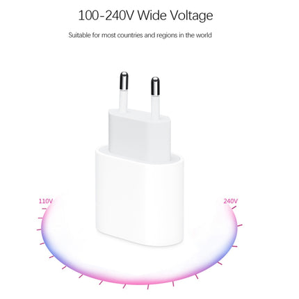 2 in 1 Single USB-C / Type-C Port Travel Charger + 3A PD 3.0 USB-C / Type-C to USB-C / Type-C Fast Charge Data Cable Set, Cable Length: 1m, 18W 1m