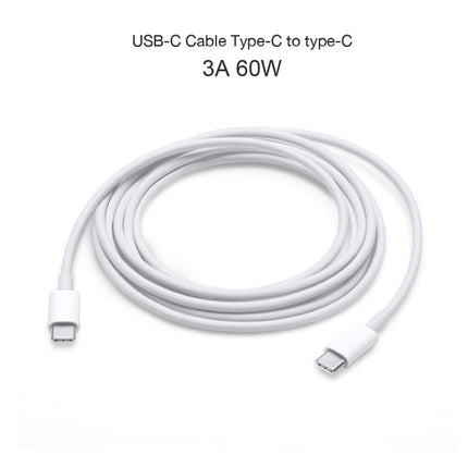 2 in 1 Single USB-C / Type-C Port Travel Charger + 3A PD 3.0 USB-C / Type-C to USB-C / Type-C Fast Charge Data Cable Set, Cable Length: 2m, 18W 2m